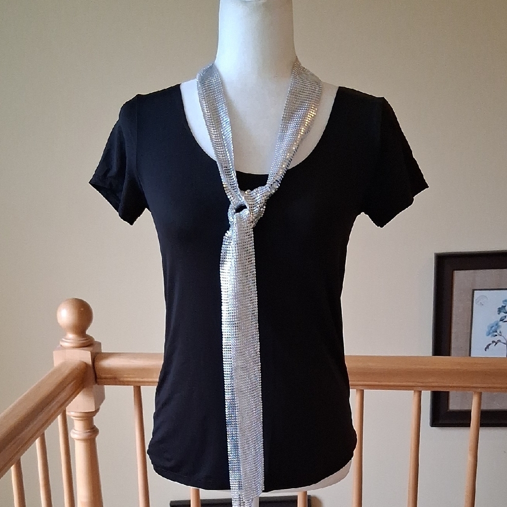 Multi Use Elegant Silver Scarf, Sash, Belt
